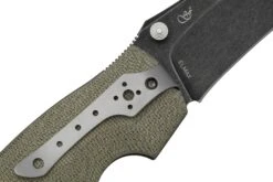 Viper Rhino 1, V5905CV, Blackwash Elmax, Green Canvas Micarta Navaja, Diseño Fabrizio Silvestrelli -Leatherman Tienda VPV5905CV 05 viper
